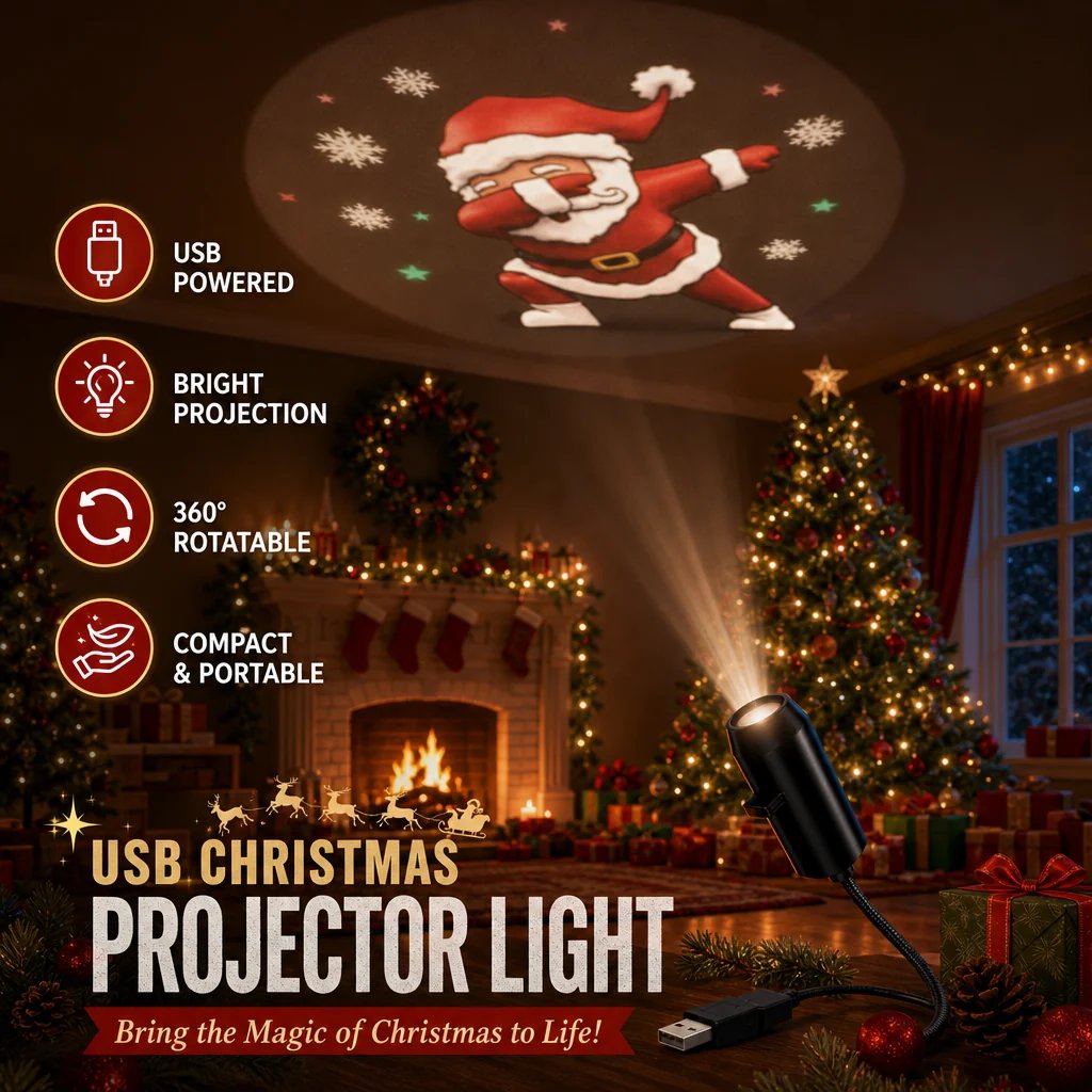 ✨Plug-&-Play HD Christmas Projector – 6 or 10 Festive Scenes(📦Buy 2 Free Shipping)