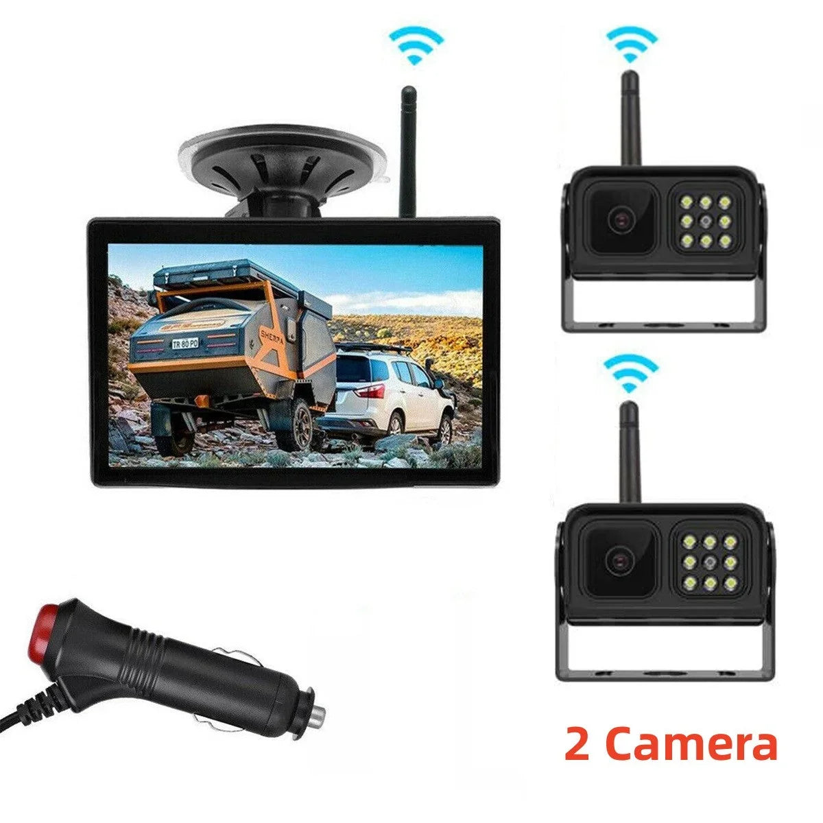 Système de caméra de recul sans fil HD 1080p