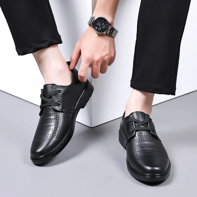 ⏰Limited Time Sale 70% OFF - Men’s Comfortable Leather Shoes With Arch Support & A Roomier Fit