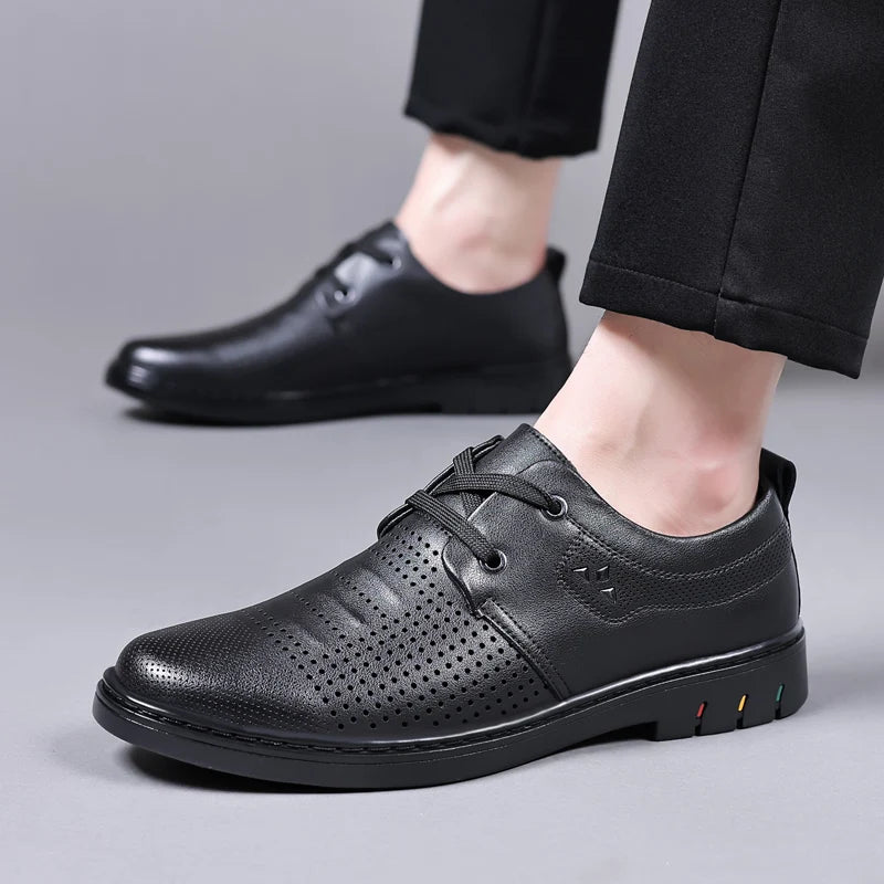 ⏰Limited Time Sale 70% OFF - Men’s Comfortable Leather Shoes With Arch Support & A Roomier Fit