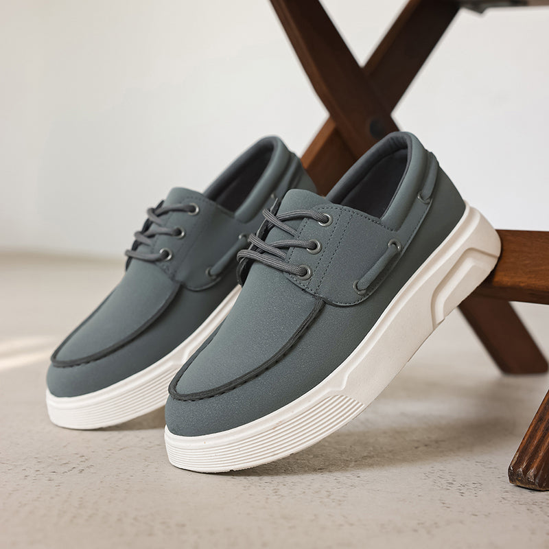 ⏰Limited Time Sale 70% OFF - Men's Orthopedic Sports Platform Leather Shoes - Slip-on, Cushioned, Wide Toe Box, Arch Support - Waterproof, Slip-Resistant, Puncture-Resistant
