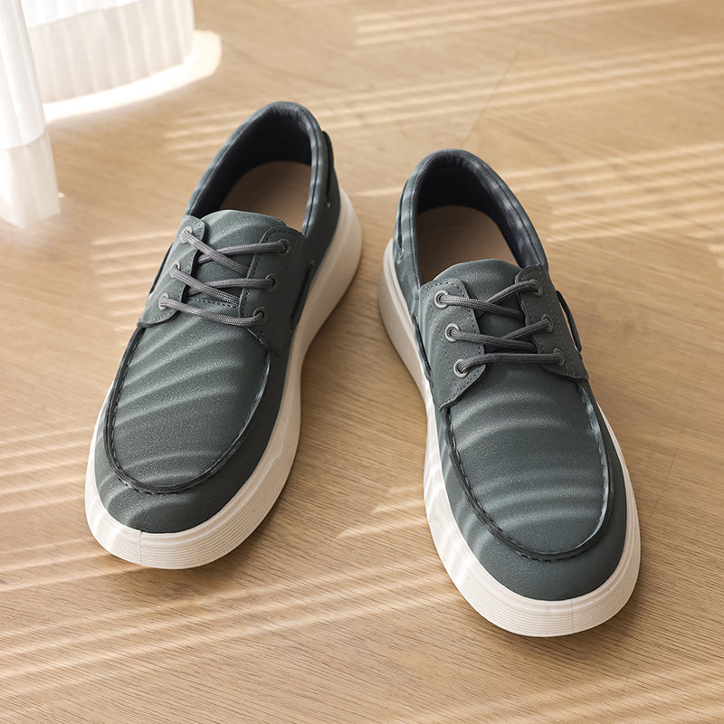 ⏰Limited Time Sale 70% OFF - Men's Orthopedic Sports Platform Leather Shoes - Slip-on, Cushioned, Wide Toe Box, Arch Support - Waterproof, Slip-Resistant, Puncture-Resistant