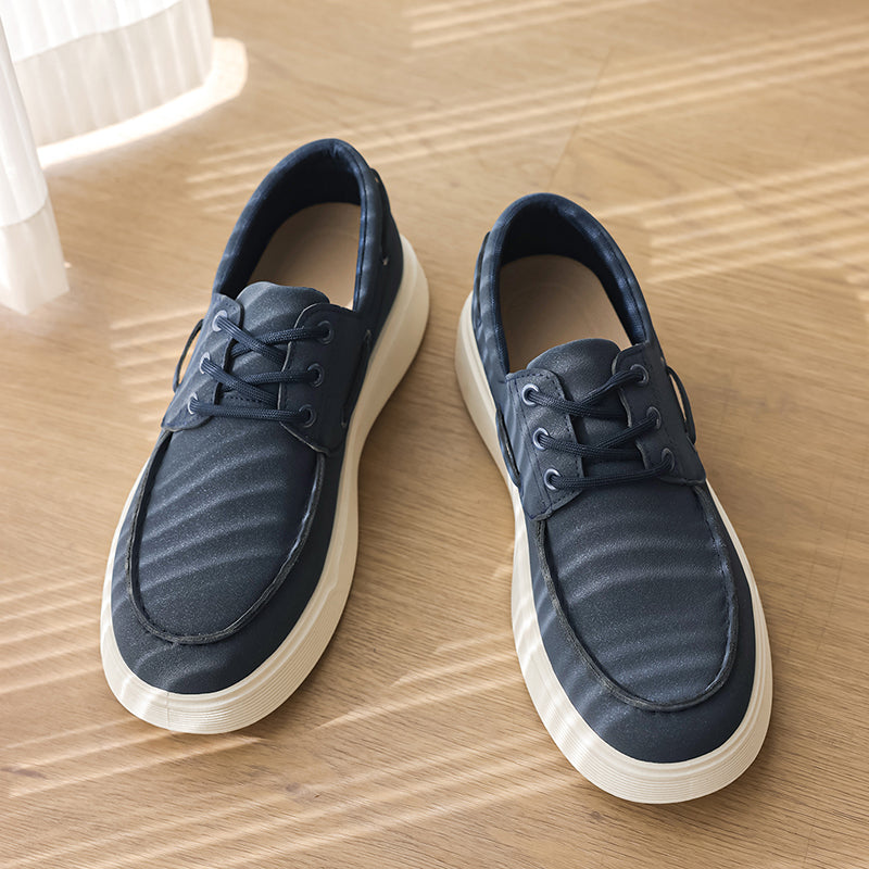 ⏰Limited Time Sale 70% OFF - Men's Orthopedic Sports Platform Leather Shoes - Slip-on, Cushioned, Wide Toe Box, Arch Support - Waterproof, Slip-Resistant, Puncture-Resistant