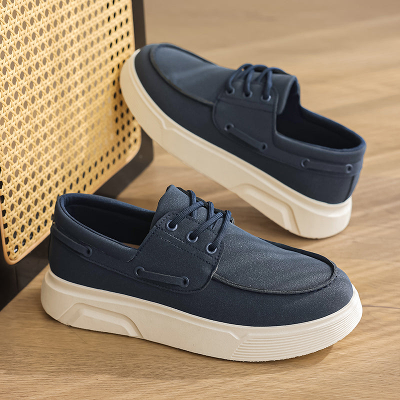 ⏰Limited Time Sale 70% OFF - Men's Orthopedic Sports Platform Leather Shoes - Slip-on, Cushioned, Wide Toe Box, Arch Support - Waterproof, Slip-Resistant, Puncture-Resistant