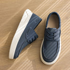 ⏰Limited Time Sale 70% OFF - Men's Orthopedic Sports Platform Leather Shoes - Slip-on, Cushioned, Wide Toe Box, Arch Support - Waterproof, Slip-Resistant, Puncture-Resistant