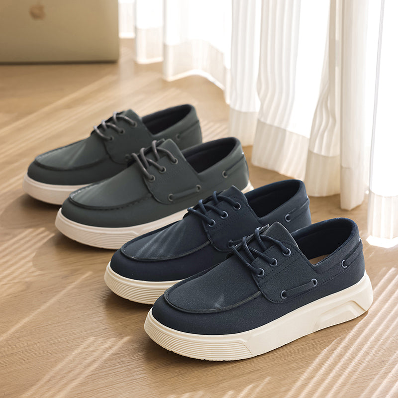 ⏰Limited Time Sale 70% OFF - Men's Orthopedic Sports Platform Leather Shoes - Slip-on, Cushioned, Wide Toe Box, Arch Support - Waterproof, Slip-Resistant, Puncture-Resistant