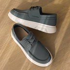 ⏰Limited Time Sale 70% OFF - Men's Orthopedic Sports Platform Leather Shoes - Slip-on, Cushioned, Wide Toe Box, Arch Support - Waterproof, Slip-Resistant, Puncture-Resistant