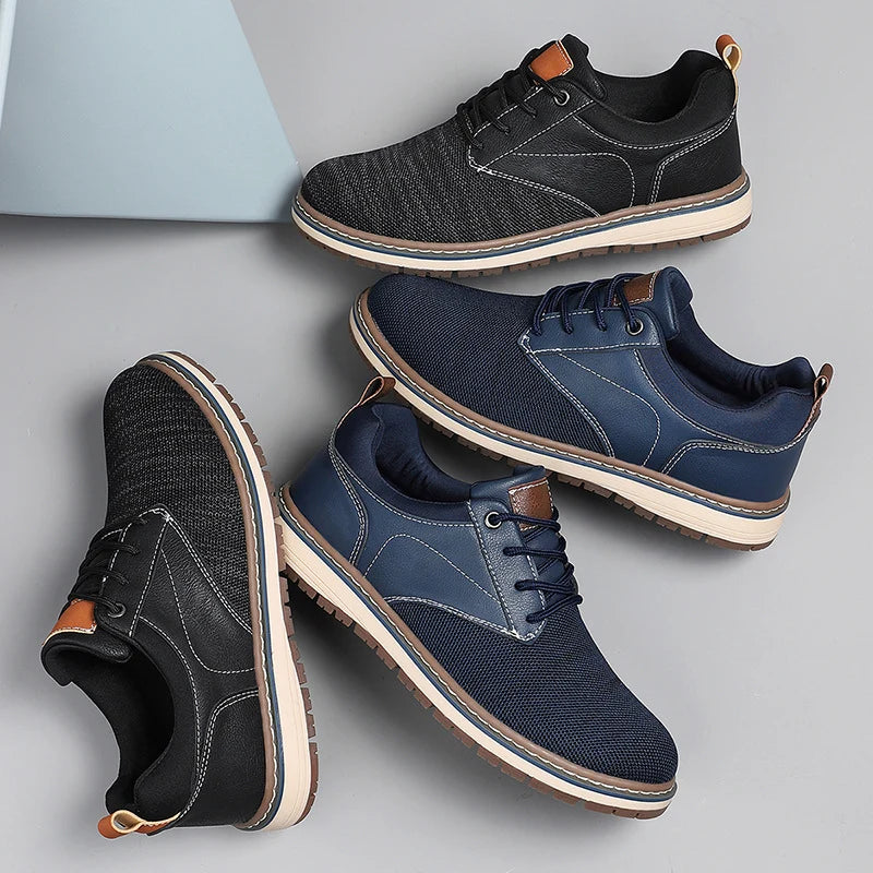 ⏰Limited Time Sale 70% OFF - Men's Orthopedic Dress Walking Shoes—Breathable, Non-Slip, Shock-Absorbing—Wide Toe Box, Arch Support