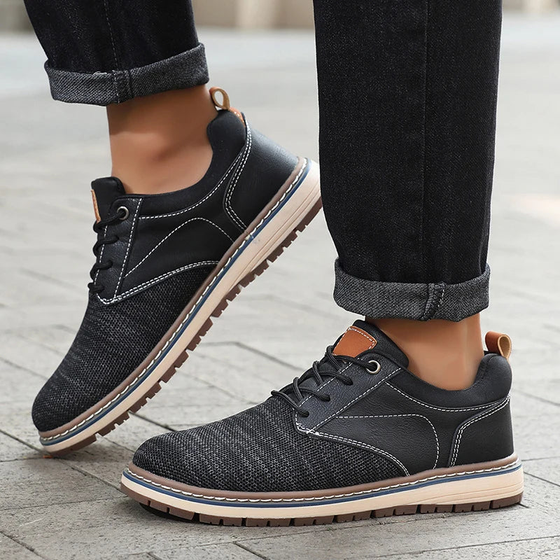 ⏰Limited Time Sale 70% OFF - Men's Orthopedic Dress Walking Shoes—Breathable, Non-Slip, Shock-Absorbing—Wide Toe Box, Arch Support