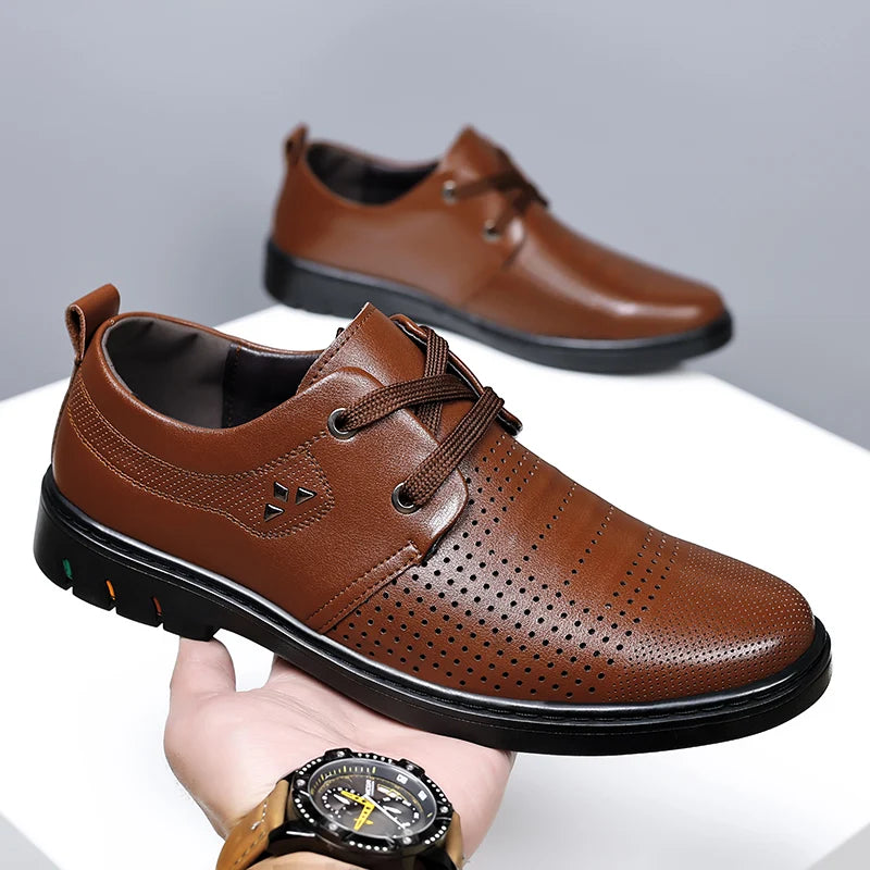 ⏰Limited Time Sale 70% OFF - Men’s Comfortable Leather Shoes With Arch Support & A Roomier Fit