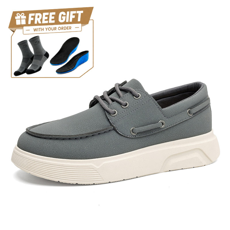 ⏰Limited Time Sale 70% OFF - Men's Orthopedic Sports Platform Leather Shoes - Slip-on, Cushioned, Wide Toe Box, Arch Support - Waterproof, Slip-Resistant, Puncture-Resistant