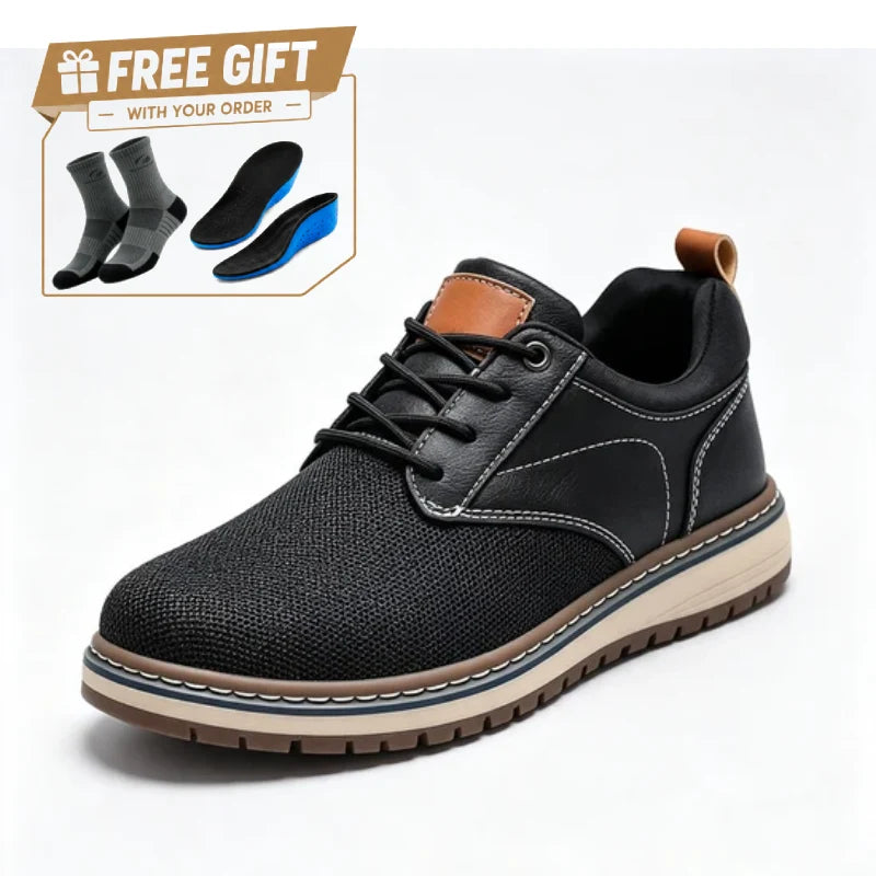 ⏰Limited Time Sale 70% OFF - Men's Orthopedic Dress Walking Shoes—Breathable, Non-Slip, Shock-Absorbing—Wide Toe Box, Arch Support