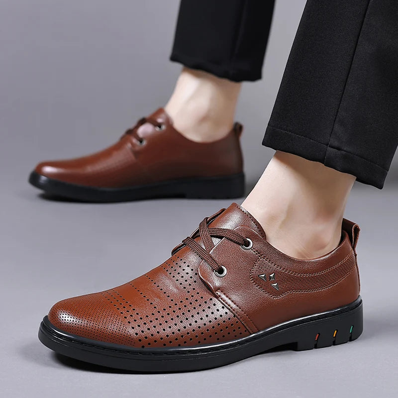 ⏰Limited Time Sale 70% OFF - Men’s Comfortable Leather Shoes With Arch Support & A Roomier Fit
