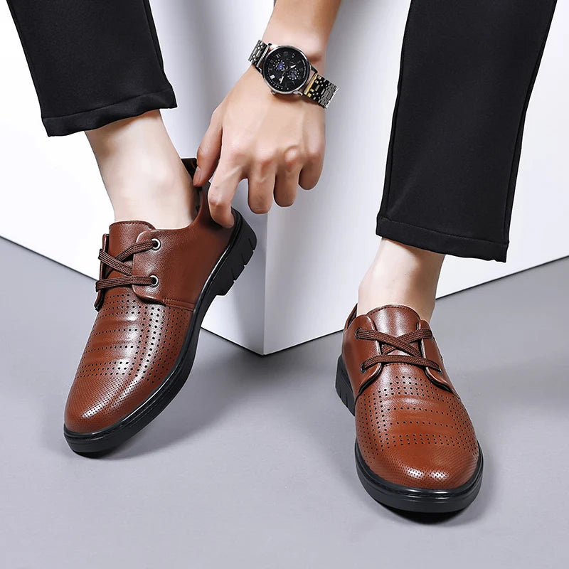 ⏰Limited Time Sale 70% OFF - Men’s Comfortable Leather Shoes With Arch Support & A Roomier Fit