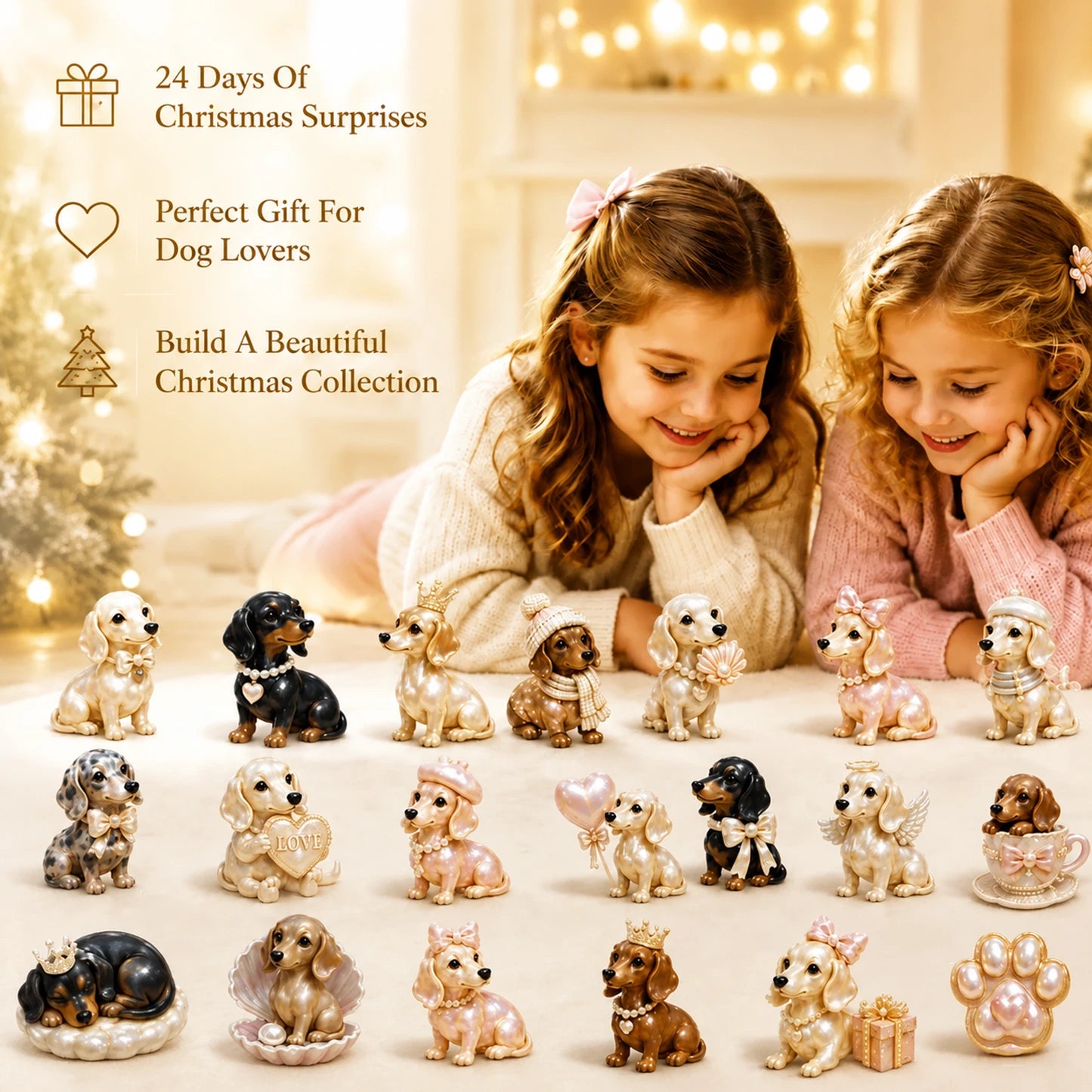 2026 Pearl Dachshund Christmas Advent Calendar