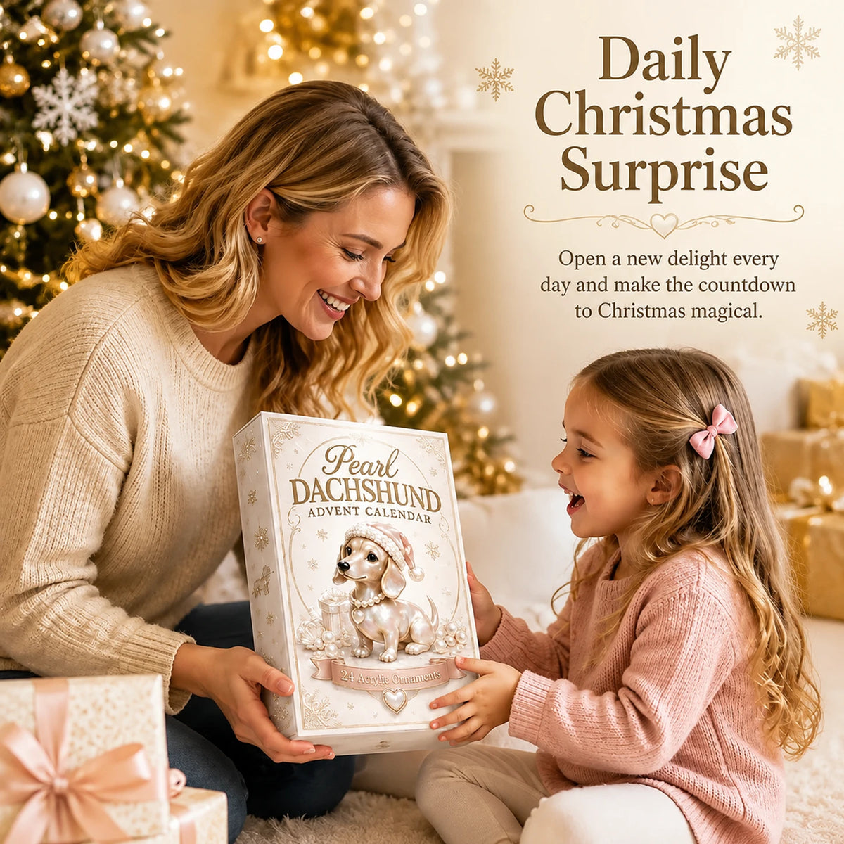 2026 Pearl Dachshund Christmas Advent Calendar