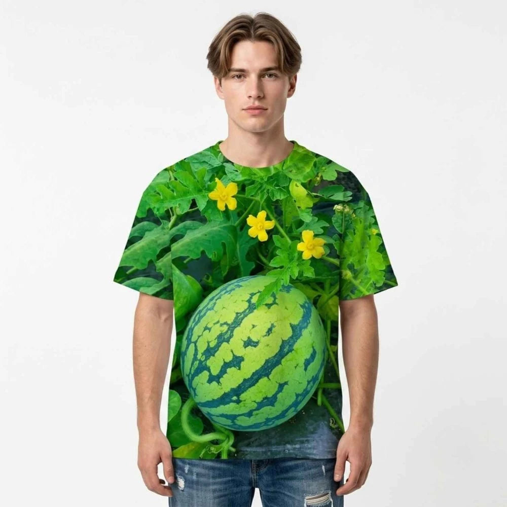 Funny 3D Watermelon Belly T-Shirt