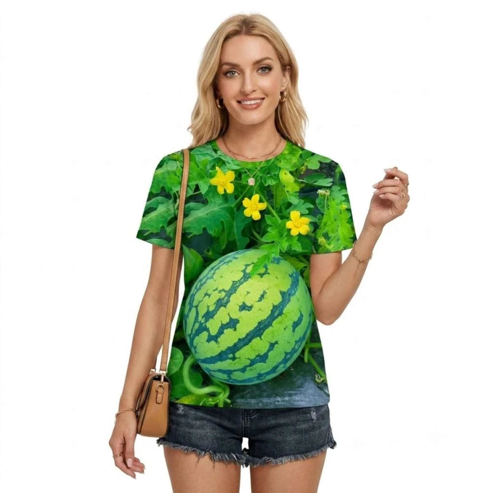 Funny 3D Watermelon Belly T-Shirt