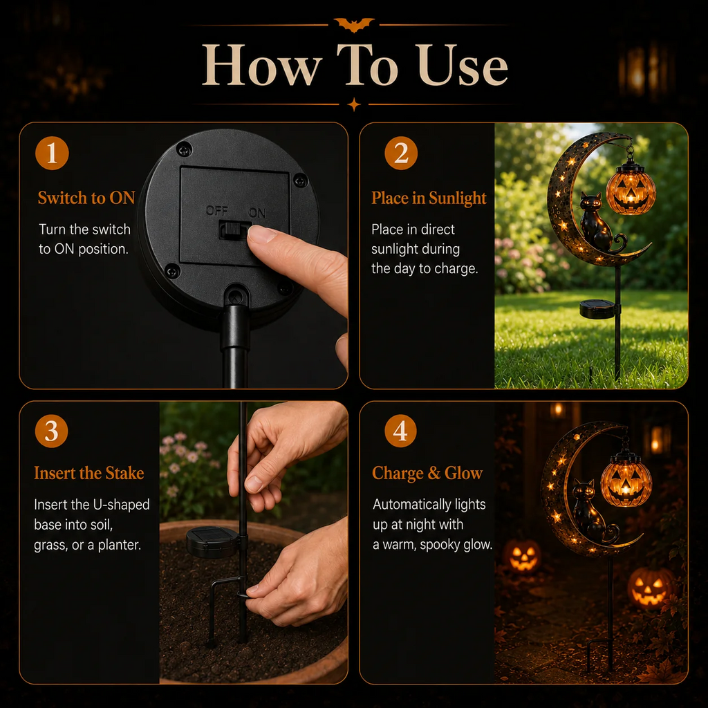 🎃 Halloween Early Bird Sale 🔥 | 49% OFF Pumpkin Moon Garden Stake Light