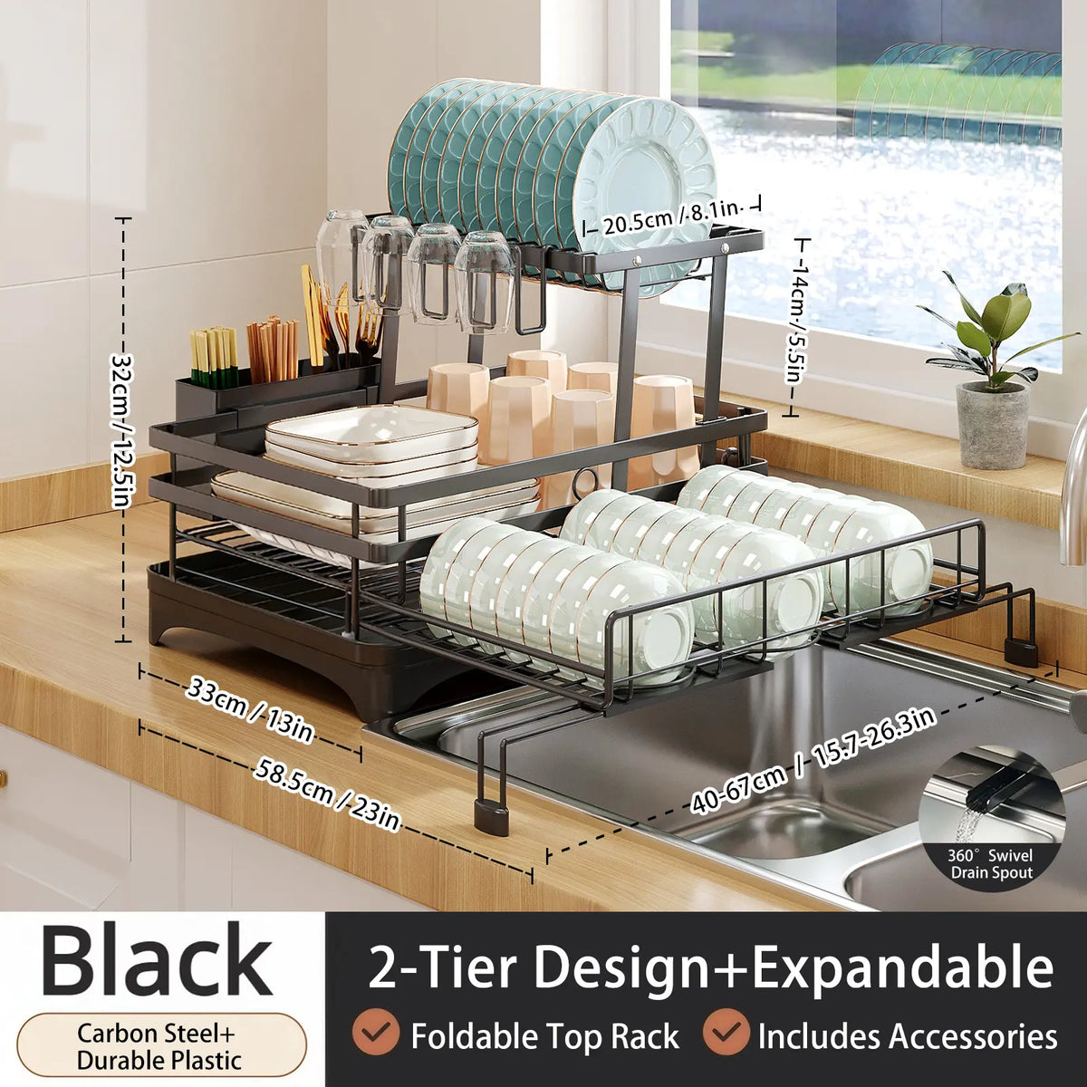 Compact Sink-Smart Dish Drying Rack