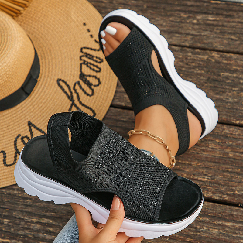 ⏳Last-Day Discount🔥🔥Women's Breathable Mesh Sandals with Thick Soles and Arch Support