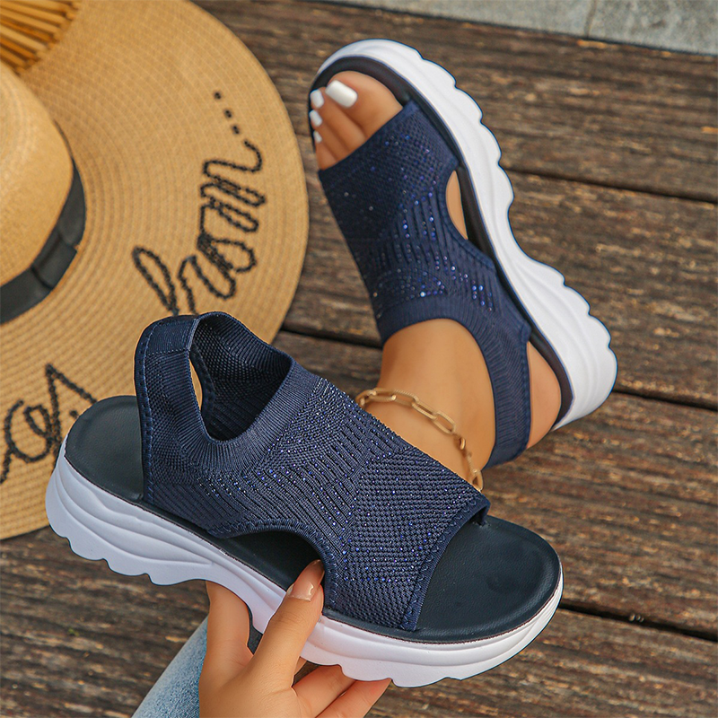 ⏳Last-Day Discount🔥🔥Women's Breathable Mesh Sandals with Thick Soles and Arch Support