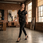 🔥 Last Day 49% OFF -Women’s Heart Print V-Neck Top