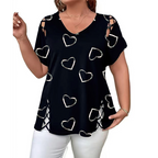 🔥 Last Day 49% OFF -Women’s Heart Print V-Neck Top