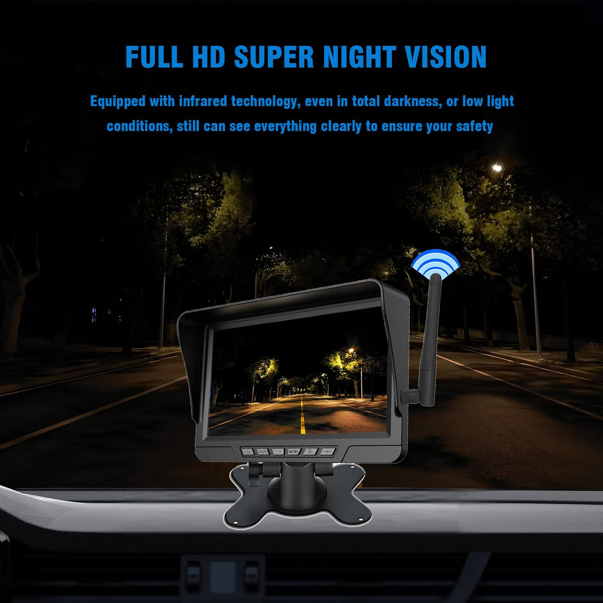 Système de caméra de recul sans fil HD 1080p