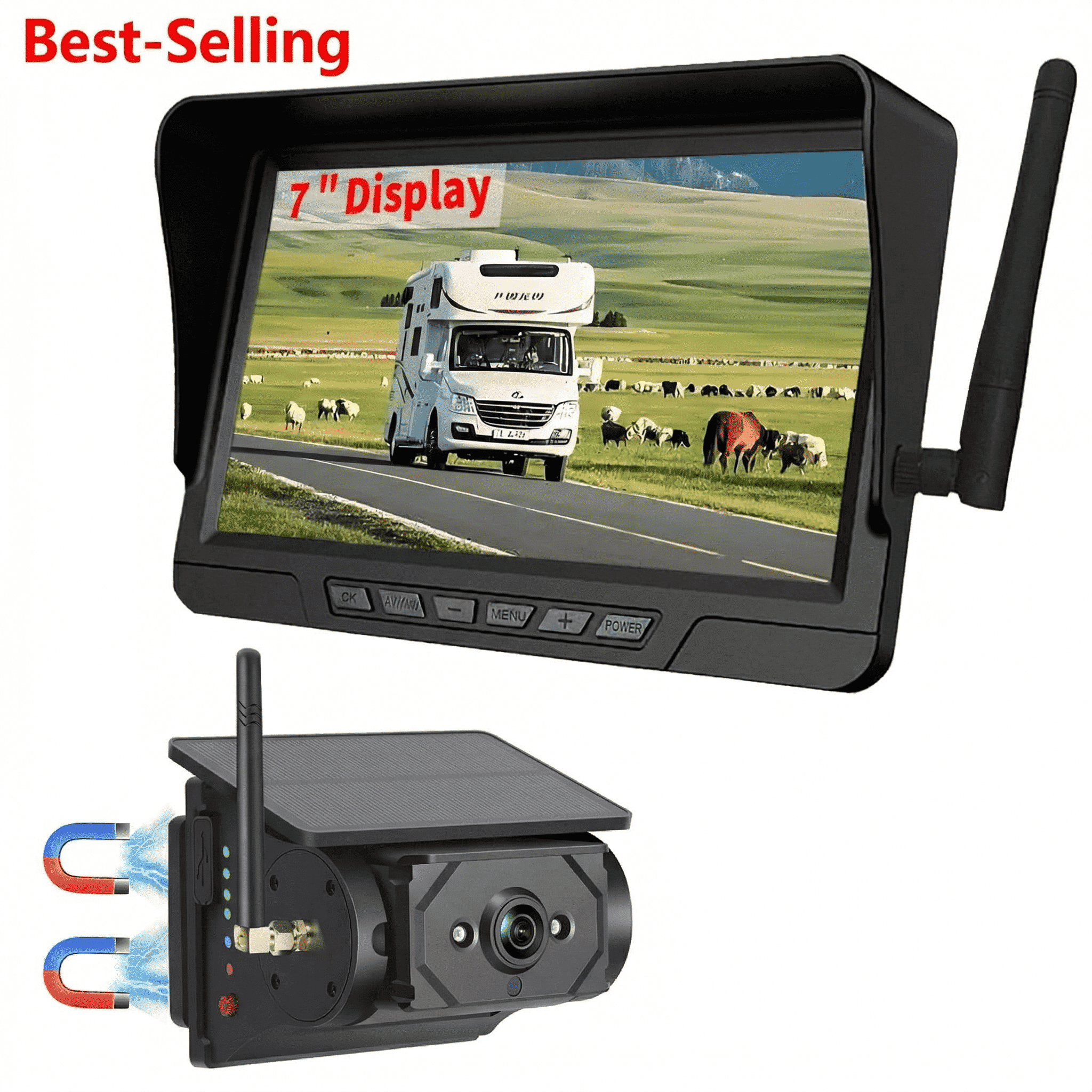 Système de caméra de recul sans fil HD 1080p